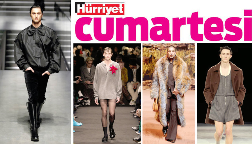 Babetler ve kurdeleler... Erkek modasının kodları çok değişti Beyler artık gardıropları paylaşacak