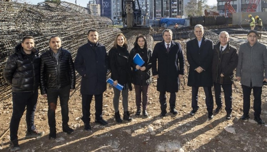 Başkan Batur’dan yeni bina alanında inceleme