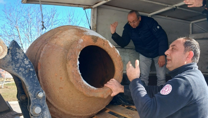 Çorumda Roma dönemine ait küp bulundu