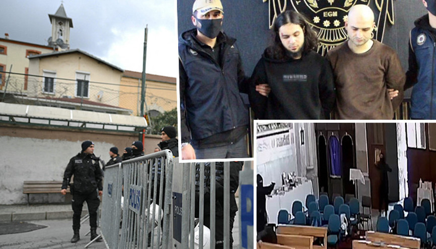 Sarıyerdeki Santa Maria Kilisesine saldırıda 34 kişi adliyeye sevk edildi