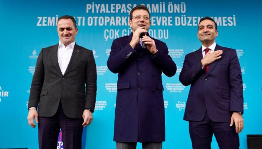 Beyoğlunda AK Parti adayı Yıldız ile CHP adayı Güney aynı sahnede... İmamoğlu: Bu kıymetli bir fotoğraf