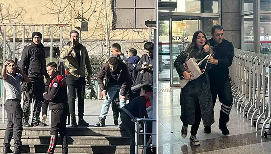 Çağlayan Adliyesi önünde silah sesleri