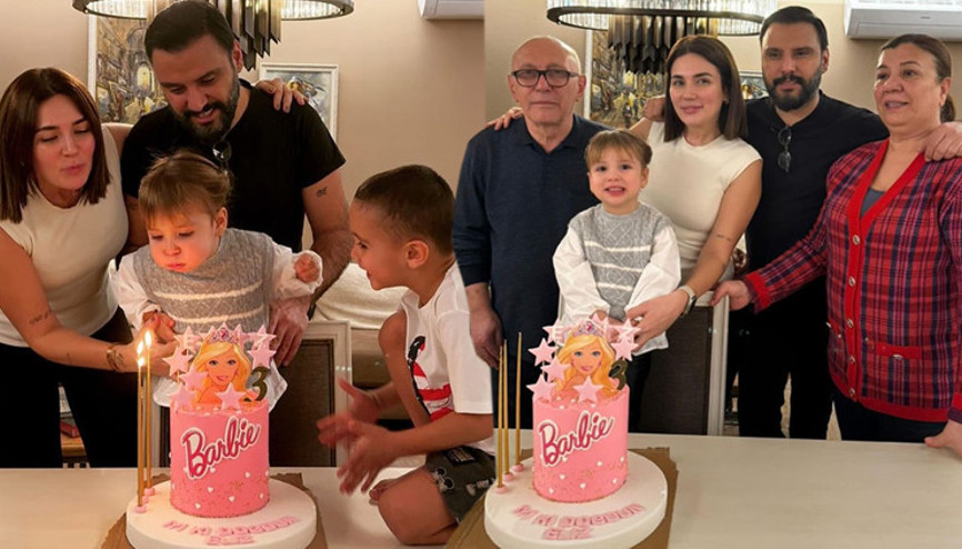 Alişan ile Buse Varoldan kızları Elize mütevazı doğum günü