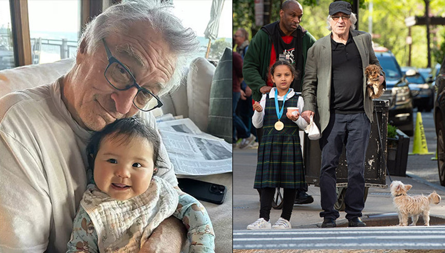 Onu anlatırken gözleri dolup ağlıyor… Robert De Niro 10 aylık kızıyla poz verdi: Aynı benim küçüklüğüm