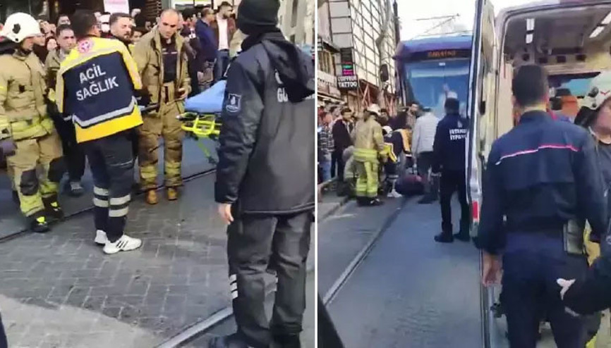 Sultanahmette tramvay yayaya çarptı