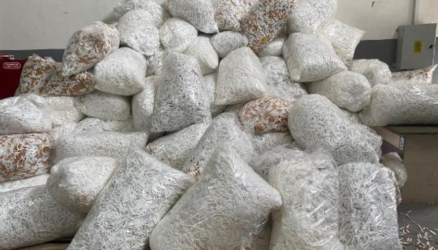 Adanada gümrük kaçağı 22 milyon 500 bin adet makaron ele geçirildi