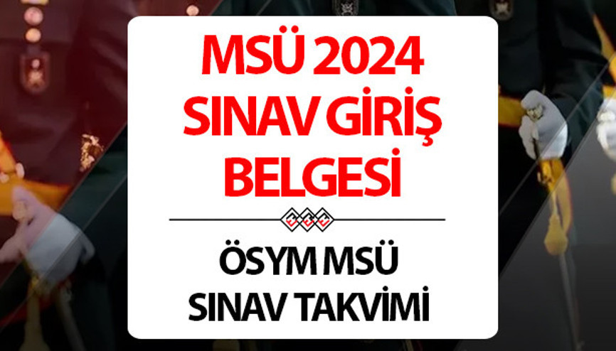 MSÜ 2024 SINAV GİRİŞ BELGESİ TC KİMLİK NO İLE SORGULAMA EKRANI (osym.gov.tr): MSÜ sınav yerleri açıklandı mı, ne zaman erişime açılacak Sınav belgesi nereden, nasıl alınır İşte MSÜ sınav tarihi...