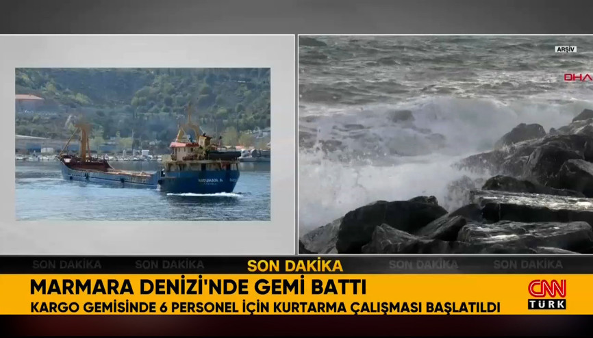 Marmara Denizinde kargo gemisi battı  Bursa Valisi Mahmut Demirtaştan ilk açıklama