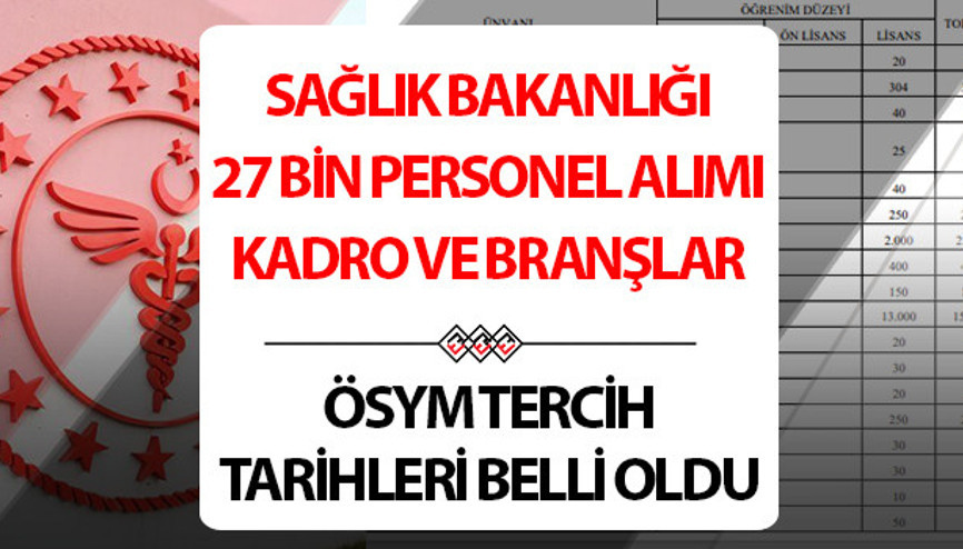 SAĞLIK BAKANLIĞI KPSS-2024/5 PERSONEL ALIMI BAŞVURUSU ÖSYM TERCİH KILAVUZU EKRANI || Sağlık Bakanlığı 27 bin personel alımı ne zaman, başvurusu nasıl yapılır ÖSYM tercih kılavuzu yayınlandı İşte kadro ve branş dağılımı