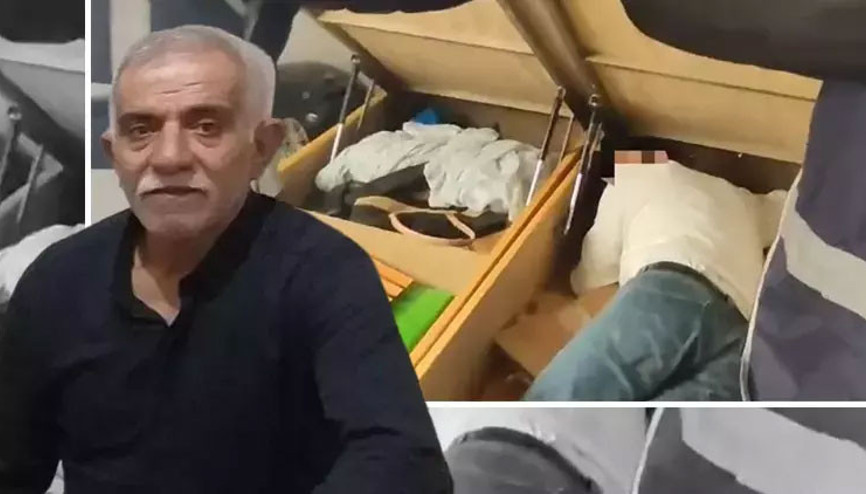 Katil yeğen saklandığı yatak odasındaki bazanın içinde yakalandı Katil yeğen saklandığı yatak odasındaki bazanın içinde yakalandı