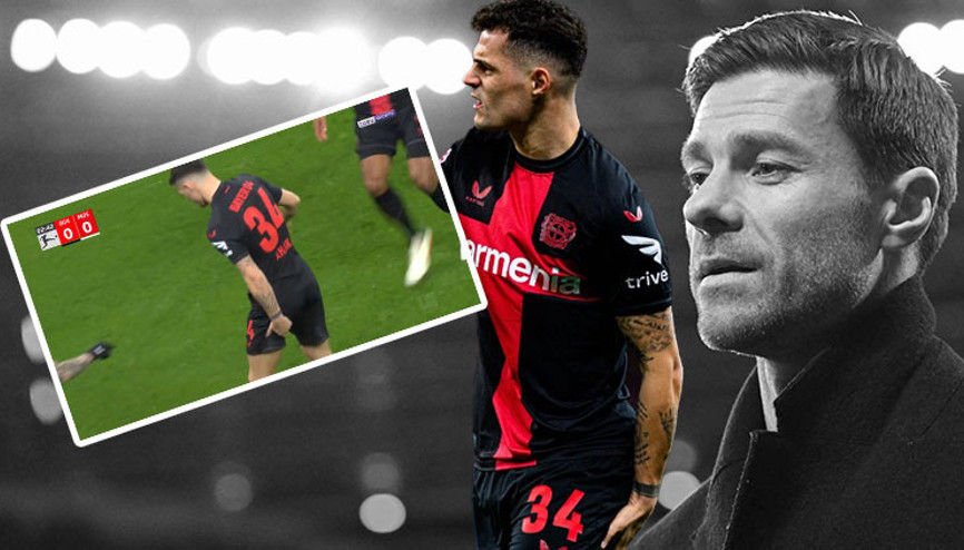 Granit Xhakanın gol sevincindeki şakası yürekleri ağza getirdi Xabi Alonso fırtınası devam ediyor: Bayernin rekorunu kırdılar...