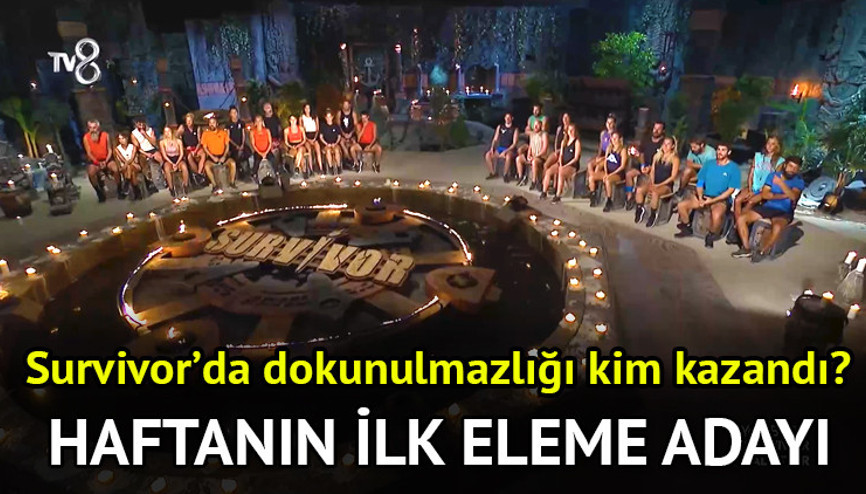 SURVİVOR 1. ELEME ADAYI KİM OLDU 24 ŞUBAT 2024: Dün akşam Survivorda eleme potasına kim gitti,  dokunulmazlığı hangi takım kazandı Konseyde Acun Ilıcalı açıkladı