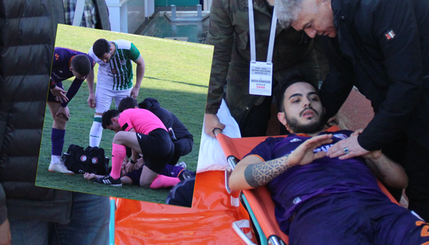 Dili boğazına kaçtı, hastaneye kaldırıldı Bölgesel Amatör Lig oyuncusu...