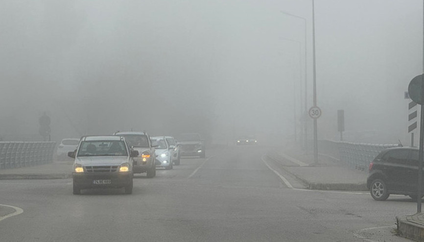 Bartında sis: Görüş mesafesi 20 metreye düştü