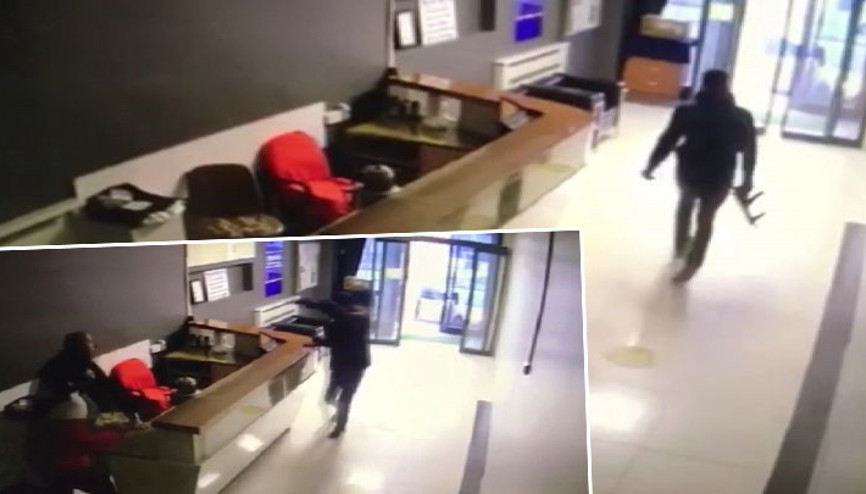 Uzun namlulu silahla iş hanını bastılar O anlar kamerada