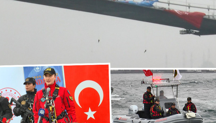 15 Temmuz Şehitler Köprüsünden halatlarla indiler... Kadın komandolardan nefes kesen gösteri