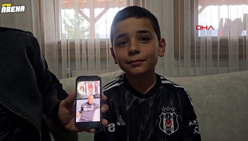 Vincent Aboubakar’dan videolu mesaj alan minik Emir’in büyük heyecanı: İlk başta montaj sandım