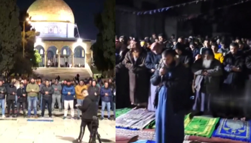 Mescid-i Aksada ve İsrail bombardımanı altındaki Gazze’de ilk teravih namazı kılındı