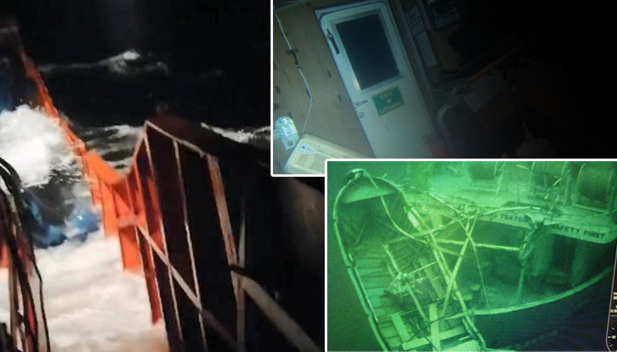 Marmarada batan gemide yeni detaylar ortaya çıktı Havalanan brandaya bellerine bağladıkları kemer ile müdahale etmişler