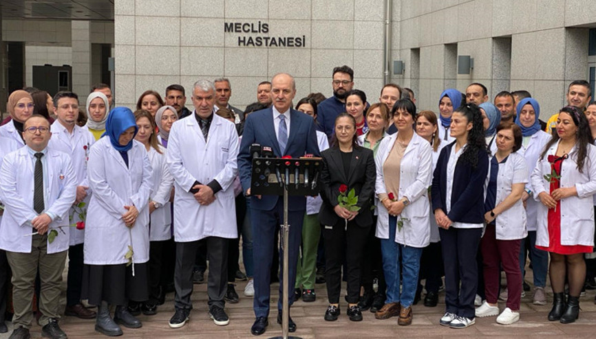 Kurtulmuştan Meclis Hastanesine ziyaret: 14 Mart Tıp Bayramını tebrik etti
