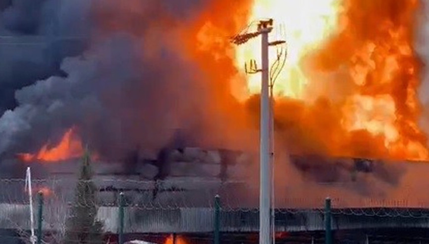 İzmirde lojistik firmasının deposunda yangın