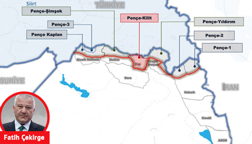 Pençe-Kilit böyle kapanıyor... İşte o harita