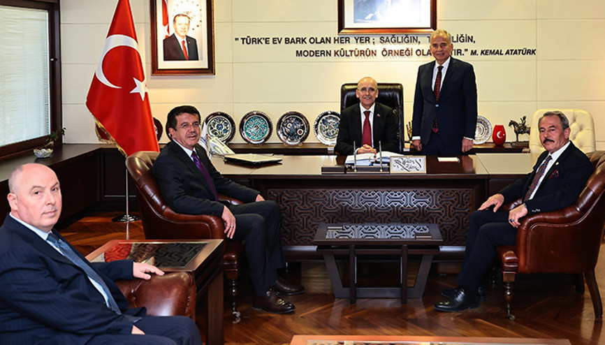 Bakan Şimşekten Denizliye ziyaret Vali Coşkun ve Başkan Zolan’la bir araya geldi