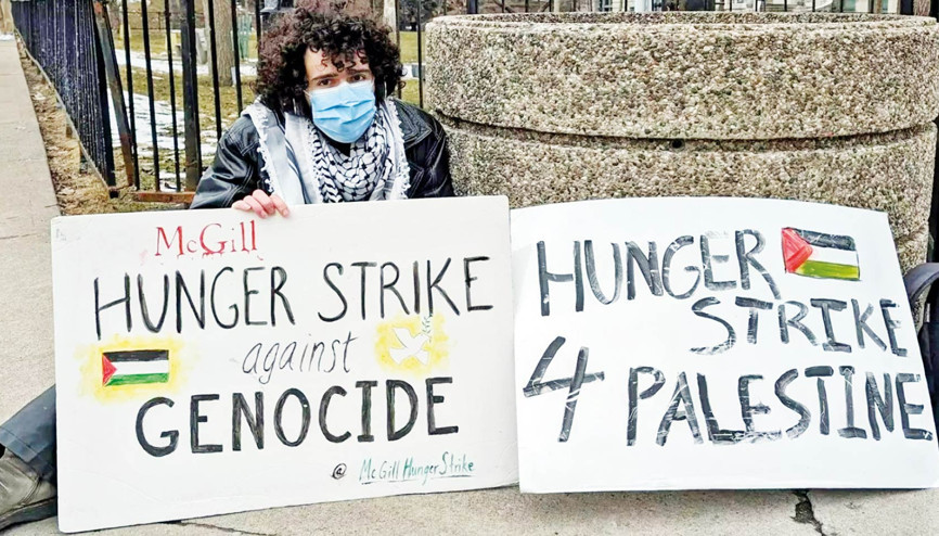 Kanadalı öğrencilerden Filistin için açlık grevi