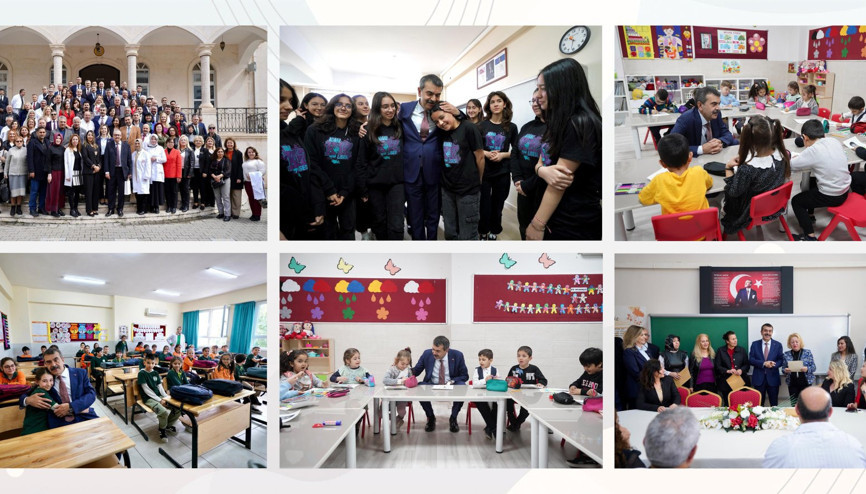 Bakan Tekin Adana’da okulları ziyaret etti