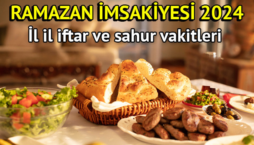 İFTAR VAKİTLERİ 2024 RAMAZAN İMSAKİYESİ 30 MART CUMARTESİ | Bugün iftar saat kaçta, iftara kaç dakika kaldı İl il iftar vakti ve sahur (imsak) saati 2024