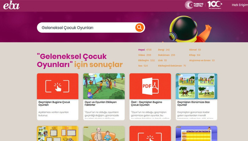 Geleneksel oyunlar EBAda Geleneksel oyunlar EBAda