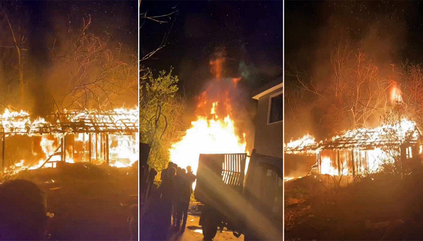 Sakarya’da korkutan yangını Baraka alev topuna döndü