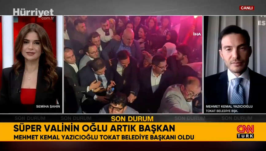 Süper Valinin oğlu Mehmet Kemal Yazıcıoğlu, Tokatta belediye başkanı oldu Süper Valinin oğlu Mehmet Kemal Yazıcıoğlu, Tokatta belediye başkanı oldu