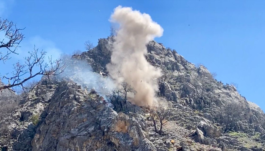 MİT’in tespit ettiği teröristlerin kullandığı 2 mağara imha edildi