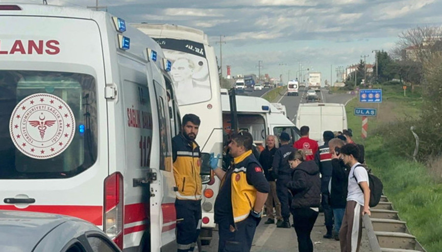 Tekirdağda fabrika servisi ile askeri personel servisi çarpıştı: 16 yaralı