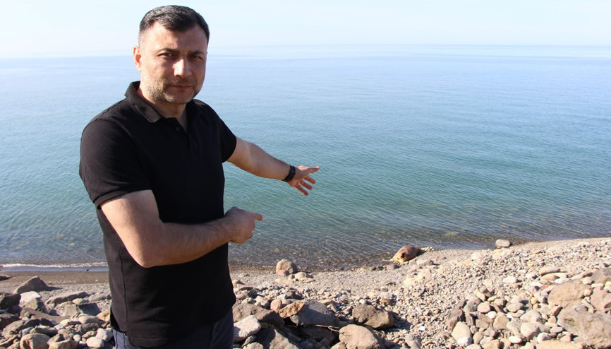 Trabzonda sahile inek vurdu Ferdinand kadar şanslı olamadı