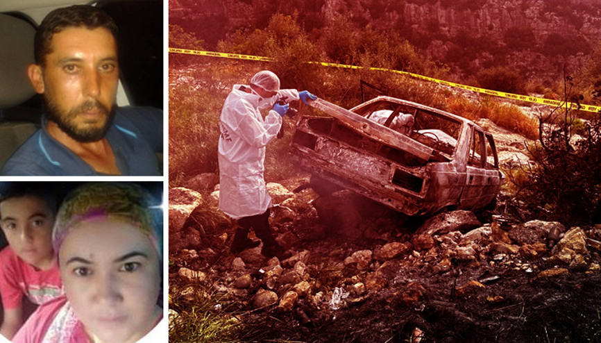 Mersinde vahşet Anne ile oğlu evde, baba otomobilinde yanmış olarak ölü bulunmuştu... Şüpheli yakalandı