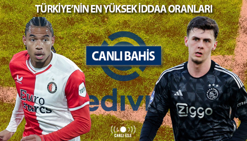 Feyenoord-Ajax maçına Türkiyenin en yüksek iddaa oranları Mislide Canlı yayın bilgileri, muhtemel 11ler, çarpıcı istatistikler burada... Feyenoord-Ajax maçına Türkiyenin en yüksek iddaa oranları Mislide Canlı yayın bilgileri, muhtemel 11ler, çarpıcı istatistikler burada...