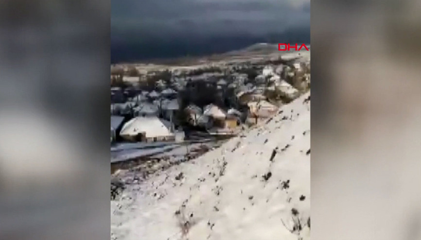 Sivasa nisan ayında kar yağdı