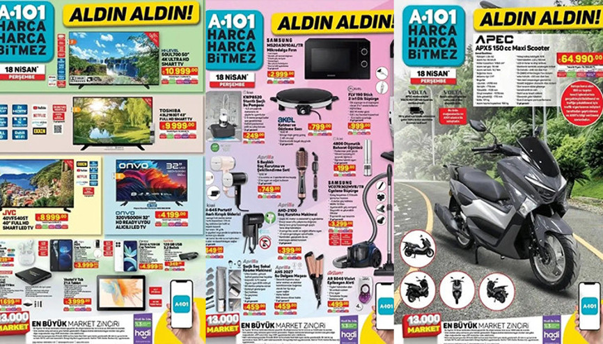 SATIŞTA A101 aktüel 18 Nisan 2024 indirimli ürünler kataloğu 🛒📌A101de bu hafta neler var A101 bu hafta Maxi Scooter, Epilasyon Cihazı getiriyor