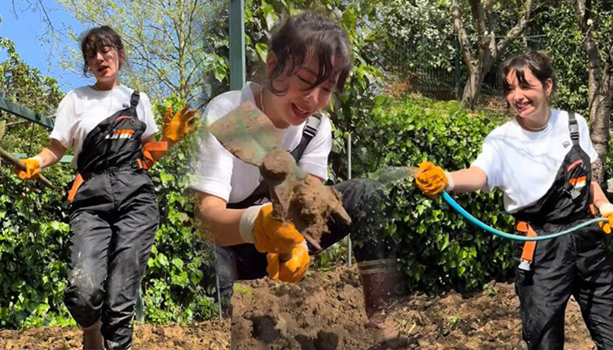 Işıltılı kıyafetleri bir kenara bıraktı...  Tulum giydi, çapa yaptı