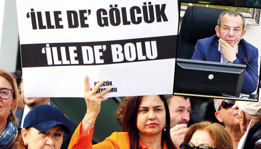 Eşi belediyeye karşı protesto eylemine katıldı