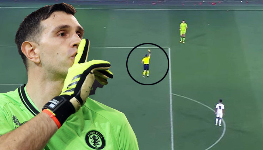 Emiliano Martinez, Fransızları yine çıldırttı İkinci sarı kartı gördü ama atılmadı, sebebi...