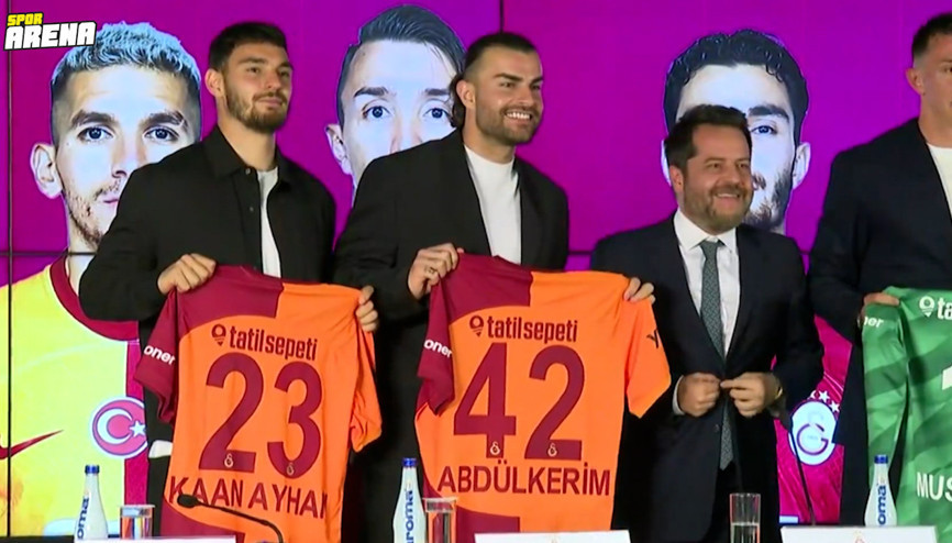 Galatasaraydan imza şov: 5 isimle sözleşme yenilendi Dursun Özbek, Erden Timur ve futbolculardan açıklamalar...