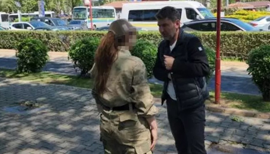 Jandarma üniforması ile GBT kontrolü yaparken polise yakalandı