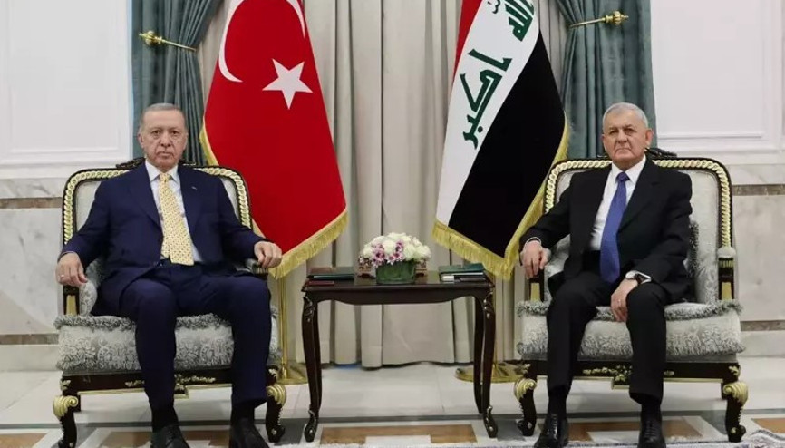 Cumhurbaşkanı Erdoğan, Irak Cumhurbaşkanı Abdüllatif Reşid ile bir araya geldi