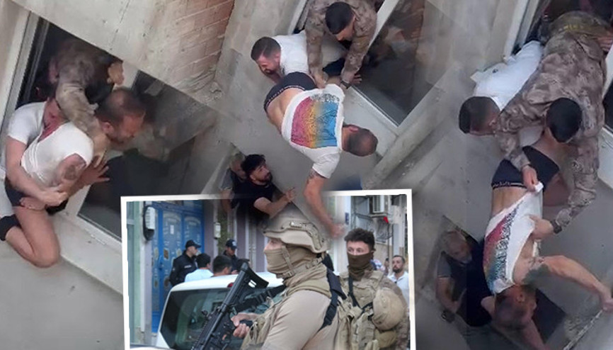 Eşini ve 2 çocuğunu rehin almıştı Yakalanma anı kamerada