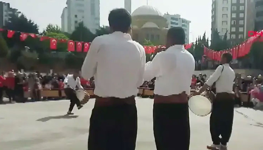 23 Nisan kutlamalarında zurnacının bayılma anı kamerada