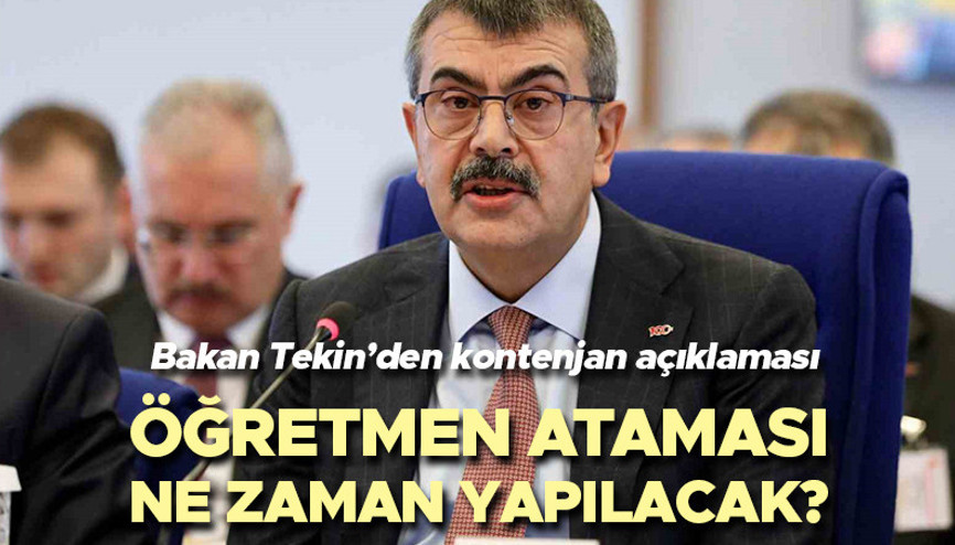 ÖĞRETMEN ATAMASI SON DAKİKA 2024 | Öğretmen atamaları ne zaman, başvurular başladı mı Bakan Tekin öğretmen atama kontenjan sayısı için tarih verdi Gözler Kabinede