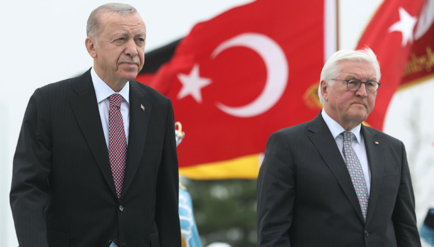 Cumhurbaşkanı Erdoğan, Almanya Cumhurbaşkanı Steinmeieri resmi törenle karşıladı